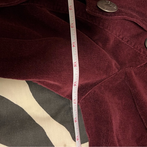 Betsey Johnson Burgundy blazer/ jacket with Button Accents - Picture 6 of 6